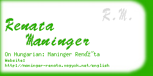 renata maninger business card